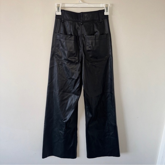 Zara The Marine Straight Faux Leather Pants US Size O - Picture 9 of 9